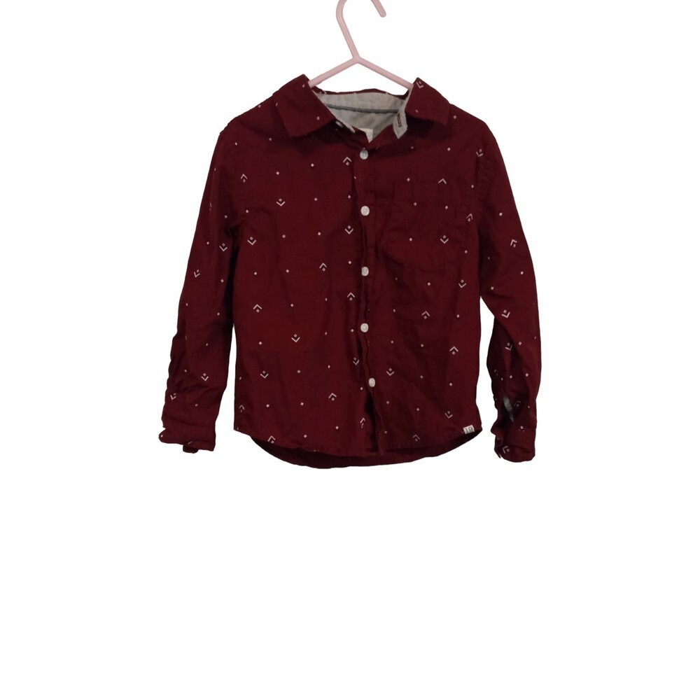 Sovereign Code boys maroon long‎ sleeve button down